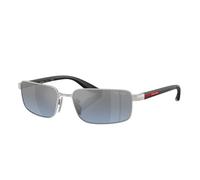 Prada Linea Rossa PS B54S 1BC11A Man Sunglasses Metal Silver Silver Squared Normal Mirrored