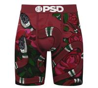 PSD Men's Animal Print Boxer Briefs - 7 Inch Inseam Breathable and Supportive Men's Underwear with Moisture-Wicking Fabric, Kingsnake, L