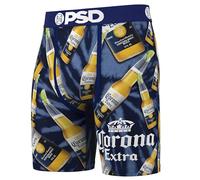 PSD Men's Beer Boxer Briefs - Breathable and Supportive Men's Underwear with Moisture-Wicking Fabric, Corona Extra, S