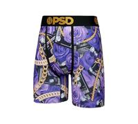 PSD | Men's Boxer Briefs | Comfortable and Breathable Underwear, 7 Inch Inseam | Men's Boxer Long Stitching Flex Fit (FR/ES, Letters, M, Regular, Regular, Rich Roses), Rich Roses, M