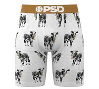 PSD Men's Cocky Boxer Briefs - Breathable and Supportive Men's Underwear with Moisture-Wicking Fabric, Cash Cow, S