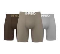 PSD Men's Earth Tones Cotton Boxer Brief 3-Pack, Multi, S