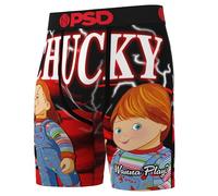 PSD Men's Horror & Halloween Boxer Briefs, Breathable Men's Underwear, Moisture-Wicking Fabric, Available in Packs & Singles, Chucky, XL