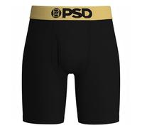 PSD Men's Luxe Modal Boxer Briefs - Breathable and Supportive Men's Underwear with Contoured Pouch, Boxer Briefs for Men, Black/Gold, M