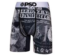 PSD Men's Money President Boxer Briefs - 7 Inch Inseam Breathable and Supportive Men's Underwear with Moisture-Wicking Fabric, Hunna Bones, XL