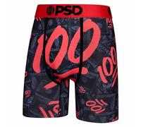 PSD Men's Money Verbiage Boxer Briefs - 7 Inch Inseam Breathable and Supportive Men's Underwear with Moisture-Wicking Fabric, All 100, XL