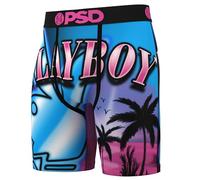 PSD Men's Playboy Boxer Briefs - Breathable and Supportive Men's Underwear with Moisture-Wicking Fabric, Playboy Venice, S
