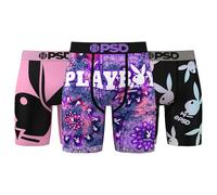 PSD Men's Playboy Boxer Briefs - Breathable and Supportive Men's Underwear with Moisture-Wicking Fabric, Pb Fresh 3-pack, M