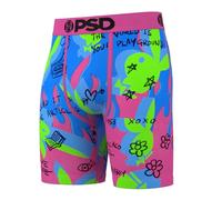 PSD Men's Playboy Boxer Briefs - Breathable and Supportive Men's Underwear with Moisture-Wicking Fabric, Pb Nuclear, XL