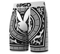 PSD Men's Playboy Bunny Boxer Briefs, Breathable Men's Underwear, Moisture-Wicking Fabric, Pb Cheetah, S