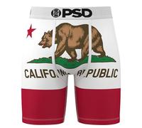PSD Mens Travel Destination Boxer Briefs - 7 Inch Inseam Breathable and Supportive Men's Underwear with Moisture-Wicking, California, M