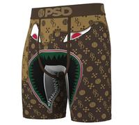 PSD Men's Warface Boxer Briefs - 7 Inch Inseam Breathable and Supportive Men's Underwear with Moisture-Wicking Fabric, Wf Lux Drip Brown, L