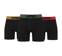 PSD Underwear Mens Boxer Briefs - Solid Basics, Mid Length Pack & Singles, Soft & Breathable Boxer Briefs for Men, Holidaze Cotton 3-pack (Mid Length), XXL