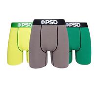 PSD Underwear Men's Stretch Elastic Wide Band Boxer Brief Underwear - Pack Pack, Multi/Might Cotton 3pk, XL