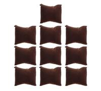 PSDFJAD ZHGUIMING 10 Pcs Velvet Bracelet Pillow Multicolor Jewelry Pillow Watch Bracelet Cushion Display Stand Set Jewelry Pillow Bag(Brown)