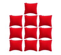 PSDFJAD ZHGUIMING 10 Pcs Velvet Bracelet Pillow Multicolor Jewelry Pillow Watch Bracelet Cushion Display Stand Set Jewelry Pillow Bag(Red)