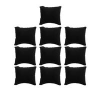 PSDFJAD ZHGUIMING 10 Pcs Velvet Bracelet Pillow Multicolor Jewelry Pillow Watch Bracelet Cushion Display Stand Set Jewelry Pillow Bag(Black)