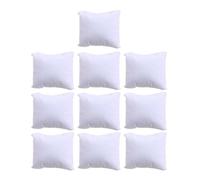 PSDFJAD ZHGUIMING 10 Pcs Velvet Bracelet Pillow Multicolor Jewelry Pillow Watch Bracelet Cushion Display Stand Set Jewelry Pillow Bag(White)