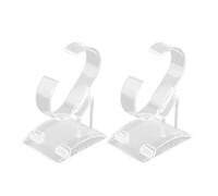 PSDFJAD ZHGUIMING 10pcs Plastic C-Shaped Bracelet Storage Rack Bangle Holder Transparent Watch Display Stand Jewelry Organizer (Large)