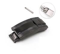 PSDFJAD ZHGUIMING 16mm x 9mm Top Quality Stainless Steel Watch Band Deployment Clasp for Bracelet Rubber Leather Oyster Submariner(Middle Gold)