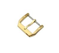 PSDFJAD ZHGUIMING 18mm 20mm Square Matte 316L Stainless Steel Watch Band Buckle with pin Strap Clasp(Gold)