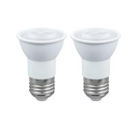 PSDFJAD ZHGUIMING 2-Piece PAR16 LED Bulb 5W Lens 38 degrees 110V 230V JDR E26 E27 LED Track Spotlight Screw Base 50W(WHITE 6000K_NON-DIMMABLE)