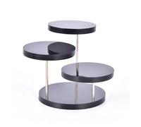 PSDFJAD ZHGUIMING 3 Layers Jewelry Organizer Jewelry Display Stand Clear Acrylic Stainless Steel Earring Bracelet Necklace Display Stand Shelf 1pc(BK)