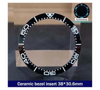 PSDFJAD ZHGUIMING 38mm*30.6mm Ceramic Bezel GMT and Diving watch Insert For 40mm Mens Watch Replace Watch Face Watch Bezel Inserts(91ceramics)