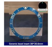 PSDFJAD ZHGUIMING 38mm*30.6mm Ceramic Bezel GMT and Diving watch Insert For 40mm Mens Watch Replace Watch Face Watch Bezel Inserts(62ceramics)