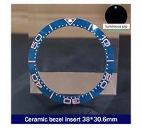 PSDFJAD ZHGUIMING 38mm*30.6mm Ceramic Bezel GMT and Diving watch Insert For 40mm Mens Watch Replace Watch Face Watch Bezel Inserts(63ceramics)