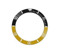PSDFJAD ZHGUIMING 38mm Curved Ceramics Bezel Insert Fits SKX007 SKX009 SRPD Watch Case NH35 NH36 Movement Bezel Insert Ring Men Watch Parts(NO.09)