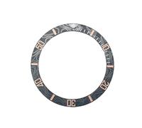 PSDFJAD ZHGUIMING 38mm Watch Bezel Ceramic Insert Ring BGW9 Luminous Inner Diameter 30.5mm Replacement Bezels Accessories(Rose Gold)
