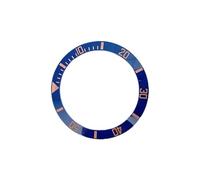PSDFJAD ZHGUIMING 38mm Watch Bezel Insert Ceramics Ring for SUB Watch Case Replacement Bezels Inner Diameter 30.5mm(Blue Rose)