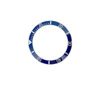 PSDFJAD ZHGUIMING 38mm Watch Bezel Insert Ceramics Ring for SUB Watch Case Replacement Bezels Inner Diameter 30.5mm(Blue White)