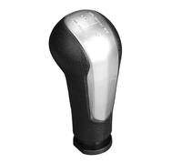 PSDFJAD ZHGUIMING 5 Speed Gear Shift Knob w/PU Leather Gaiter Boot Cover for Chevrolet Spark 2011 2013 2014 2015 2016(Matte Silver knob)
