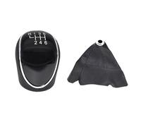 PSDFJAD ZHGUIMING 6 Speed Gear Shift Knob Shifter Lever Replacement Handle Headball Manual for IX35 2012 2013 2014 2015 2016(A Leather knob)