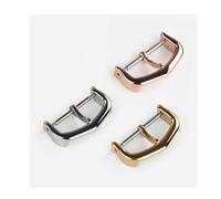 PSDFJAD ZHGUIMING Belt Buckle 316L Polishing Stainless Steel Pin Buckle 12mm 14mm 16mm 18mm Gold Clasp Watch Accessories(Silver,14mm)
