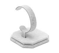 PSDFJAD ZHGUIMING Black C-Shaped Bracelet Rack Suede Scratch-Resistant Watch Display Rack Bracelet Storage Rack Product Display Rack(White)