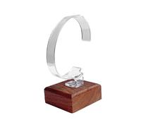 PSDFJAD ZHGUIMING C Shape Holder Multifunctional Watch Display Stand Tool Storage for Counter Sale Show Shop Black Bracelets Bangles Chains(Clear)