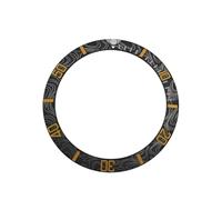 PSDFJAD ZHGUIMING Carbon Fiber Ceramic Bezel 38mm Watch Inserts Ring BGW9 Luminous Bezel Conversion Watch Parts Inner Diameter 30.5mm Bezel(Golden)