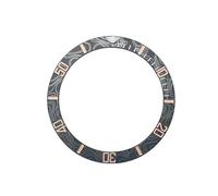 PSDFJAD ZHGUIMING Carbon Fiber Ceramic Bezel 38mm Watch Inserts Ring BGW9 Luminous Bezel Conversion Watch Parts Inner Diameter 30.5mm Bezel(Rose Gold)