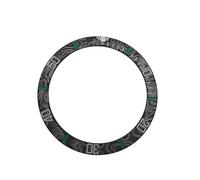 PSDFJAD ZHGUIMING Carbon Fiber Ceramic Bezel 38mm Watch Inserts Ring BGW9 Luminous Bezel Conversion Watch Parts Inner Diameter 30.5mm Bezel(Green)