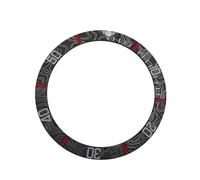 PSDFJAD ZHGUIMING Carbon Fiber Ceramic Bezel 38mm Watch Inserts Ring BGW9 Luminous Bezel Conversion Watch Parts Inner Diameter 30.5mm Bezel(Red)