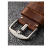 PSDFJAD ZHGUIMING Classic Titanium Buckle 20 22 24MM Matte Color Metal High-end Buckle, Genuine Leather Rubber Strap Accessories for ULtra2 Watch(22mm)