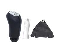 PSDFJAD ZHGUIMING Gear Lever Shifter Trim Leather Knob Cover Gaiter Boot for MT 5Speed + R Gearstick Pen Handle Replacement(1 Set)