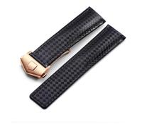 PSDFJAD ZHGUIMING Genuine Leather Watch Strap 19mm 20mm 22mm watchband for tag F1 Watch Band Red Men Fold Buckle Bracelet(B Black RG,22mm)