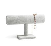 PSDFJAD ZHGUIMING Jewelry Chain Hairband Watch Necklace Bracelet Display Stand Rack Holder T-bar Bracelet Display Stand Holder Watch Display(Gray Velvet)