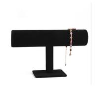PSDFJAD ZHGUIMING Jewelry Chain Hairband Watch Necklace Bracelet Display Stand Rack Holder T-bar Bracelet Display Stand Holder Watch Display(Black Velvet)