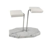PSDFJAD ZHGUIMING Marble Green Base Gold Support Watch Display Stand for Bracelet Double Watch Jewelry Organizer Watch Placement Jewelry Stand(Style B-3)
