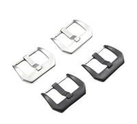 PSDFJAD ZHGUIMING Metal Watch Buckle 16MM 18mm 20mm 22mm 24mm 26mm Men Watchband Strap Silver Black Brushed 316L Stainless Steel Clasp Accessories(Silver 16mm)